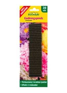 Gødningspinde Til Blomster - 100% Organisk 1 Gødningspinde Til Blomster - 100% Organisk